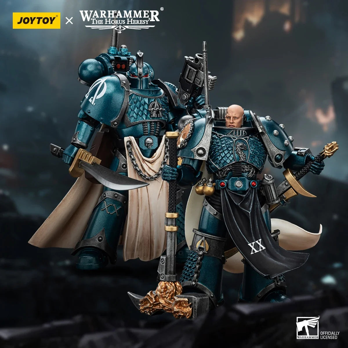JOYTOY Warhammer 30K Alpha Legion Action Figure 1/18 Alpha Legion Alpharius Anime Figure Articulated Joints Collection Model Toy