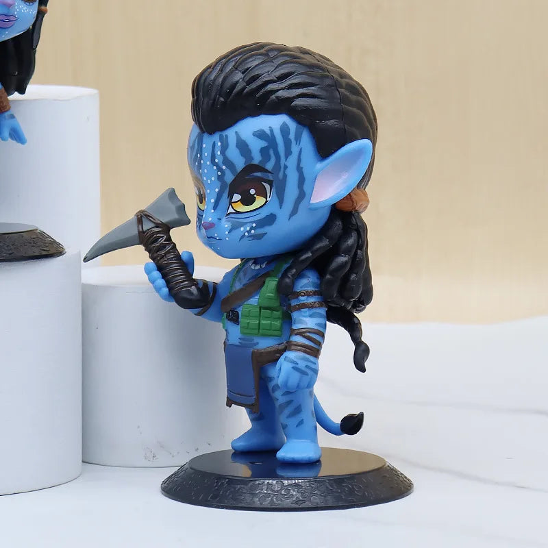 Q version of Avatar Water Way Figure Animation Solid PVC Model Car Center Console Ornament Cake Baking Decoration