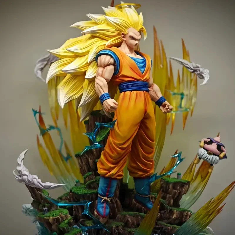 Dragon Ball GK Statue 42cm - Super Saiyan 3 Son Goku Ultra Instinct Form, Anime Collectible Model Figure