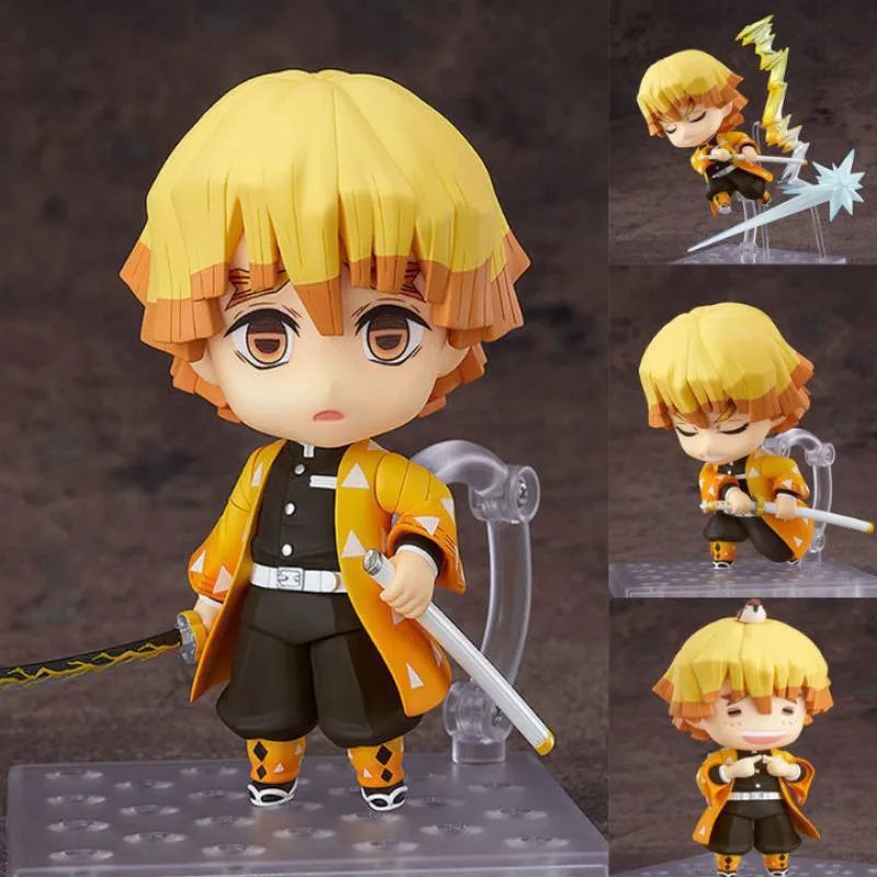 Demon Slayer Anime Series Action Figures Set - Tanjirou Nezuko Zenitsu Inosuke And Kyoujurou Collectible Dolls Gift