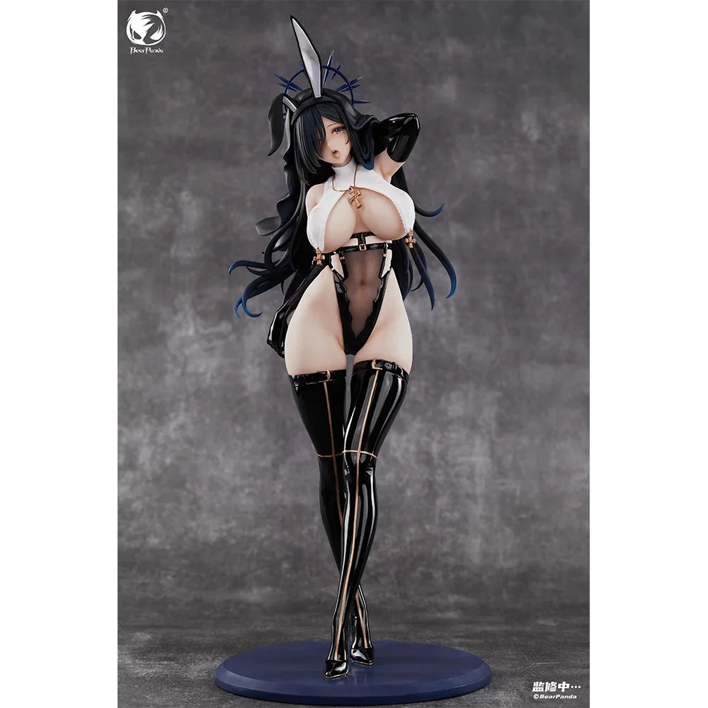 In Stock BearPanda Bunny Nest Series Black Nun Bunny Girl 1/4 Sexy Beautiful Girl Anime Action Figure Toy Gift Model Collection