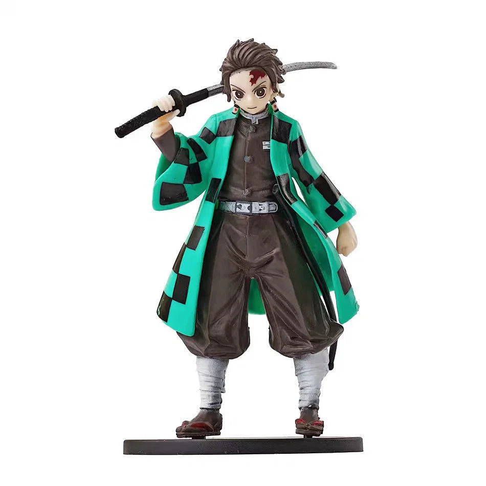 Anime 16CM Demon Slayer Kimetsu No Yaiba Figure Kamado Tanjirou Action Figure Agatsuma Zenitsu Nezuko Warrior PVC Model Toys AAA