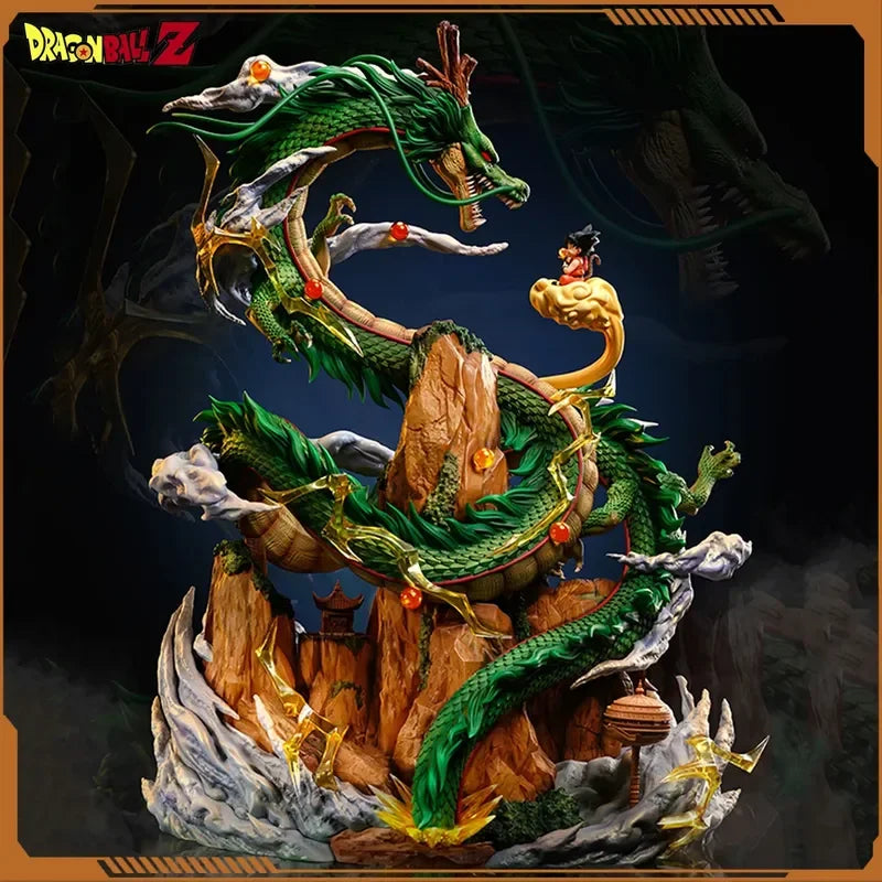 Dragon Ball Z Shenron Anime Figure Goku And Mountain Shenron  Action Figurine Pvc Statue Model Doll Collectible Toys Gifts