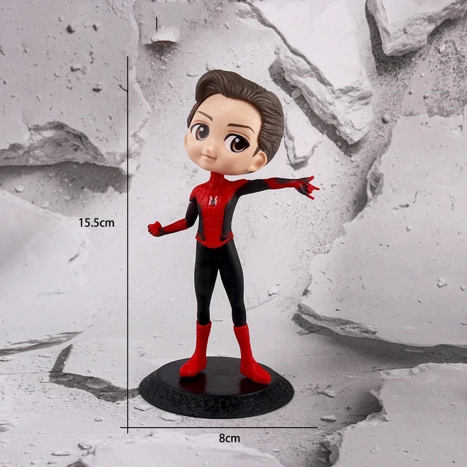 Popular Q Version Big Head The Avengers 8-17.5cm Figure Superman Supergirl Batman Spider Man Model Ornaments Anime Periphery Toy