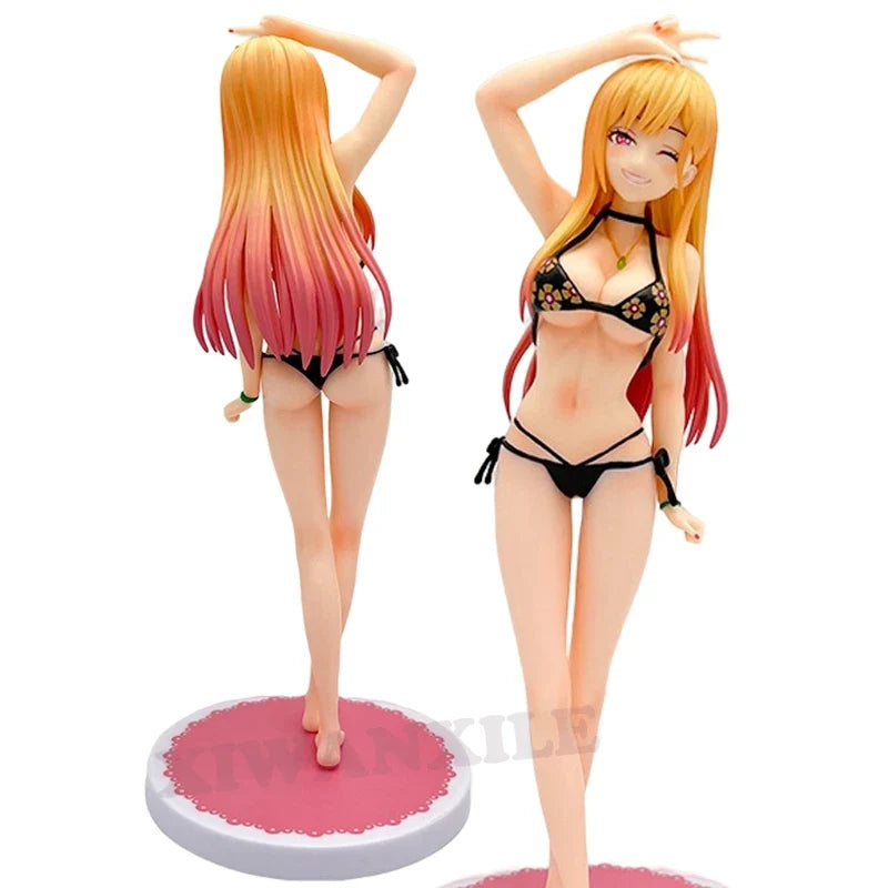23cm My Dress-Up Darling Sexy Anime Girl Figure Marin Kitagawa Bikini Action Figure Adult Collectible Model Doll Toys Gifts