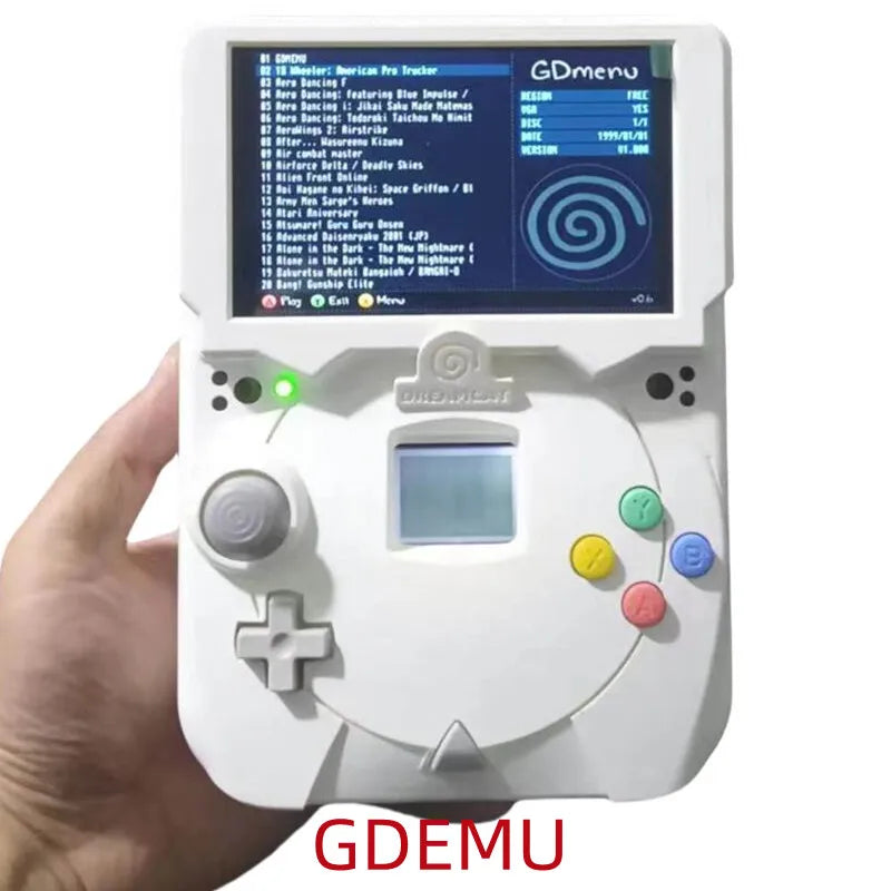 Dreamcast Portable – 4.3″ 16:9 Display  DC motherboard DREAMCAST Pocket Game GDEMU or DREAMSHELL Portable handset Gameboy