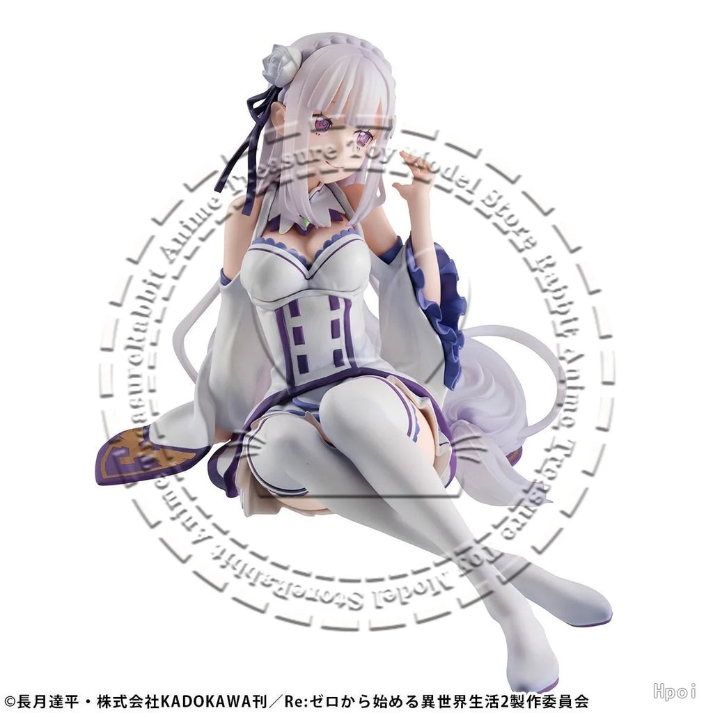 In Stock Original Genuine MegaHouse Palm-Sized Figure Re:ZERO Emilia Non PVC ABS Collectible