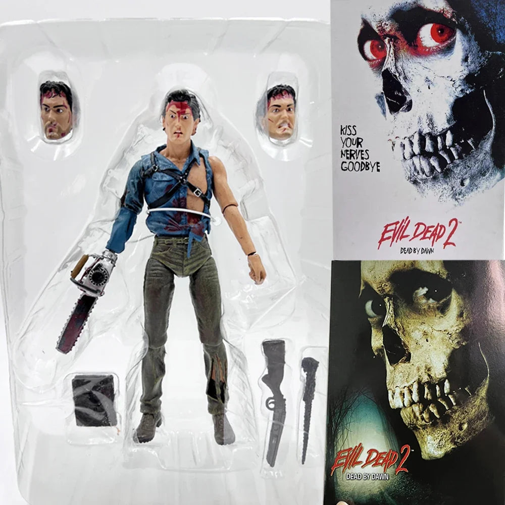 NEW NECA Ash Evil Dead 2 Dead by Dawn Figure Ash Evil Eligos Classic Terror Action Model Toy Horror Christmas Birthday Gifts