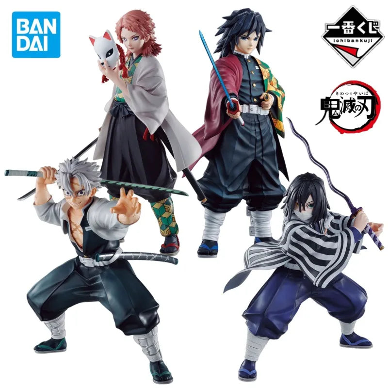 In Stock Original BANDAI Ichiban Kuji Demon Slayer Shinazugawa Sanemi Iguro Obanai Tomioka Giyuu Sabito Anime Figures Toy Gifts