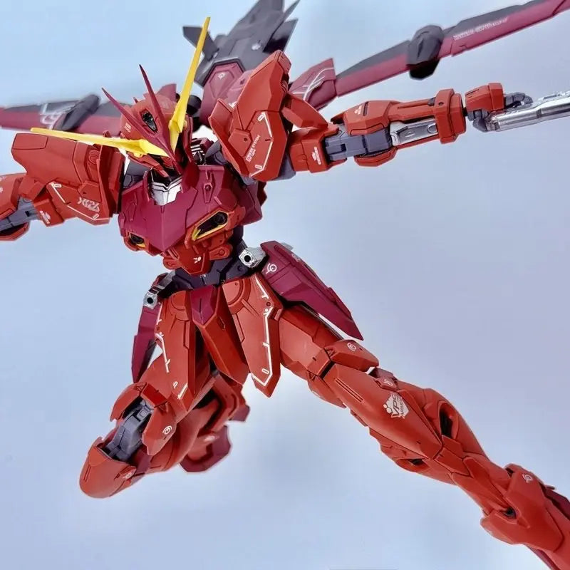 MG 1/100 Red Testament Divine Soldier Mech Assembly Model Kit Action Figures Boys' Puzzle Toys Desktop Ornament Collectible Gift