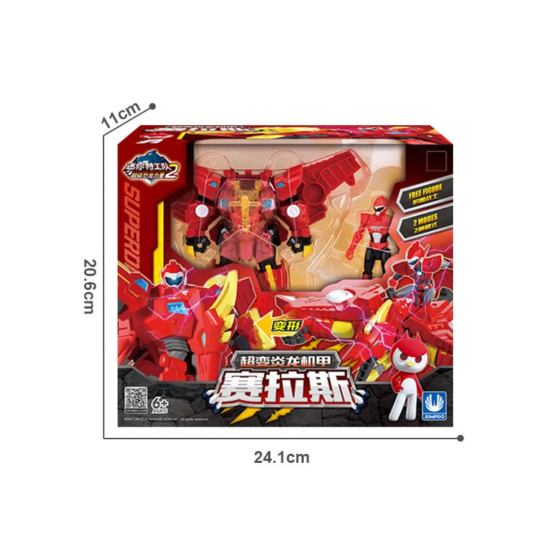 Mini Force 2 Super Dino Power Transformation Robot Toys Action Figures MiniForce X Simulation Animal Deformation Dinosaur Toy