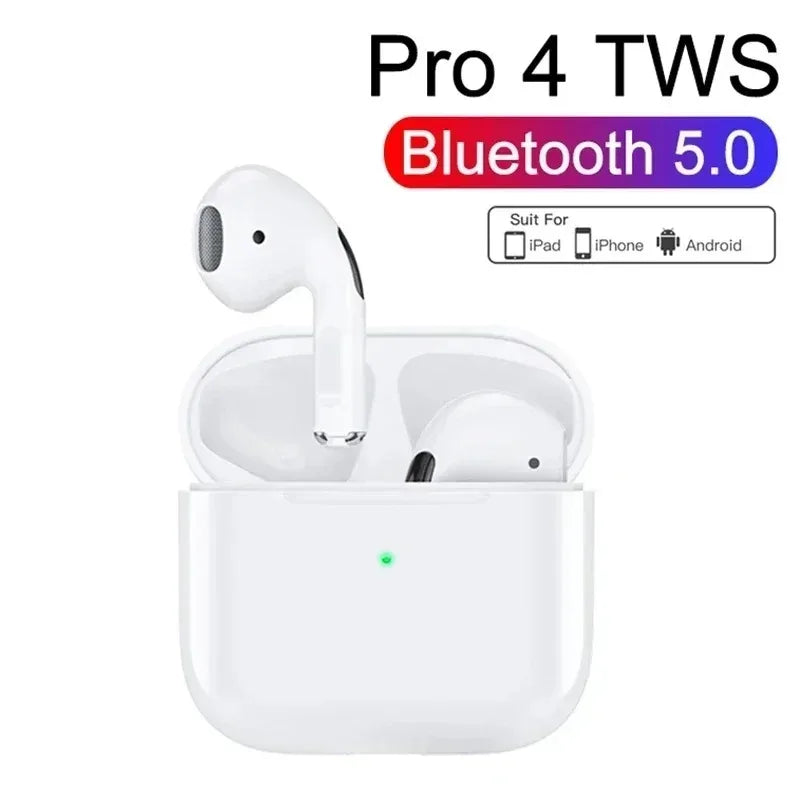 Pro4 True Wireless earphones Dual Ear In Ear headphones Ultra Long Standby Running Bass Sports earburds music headset with Mic