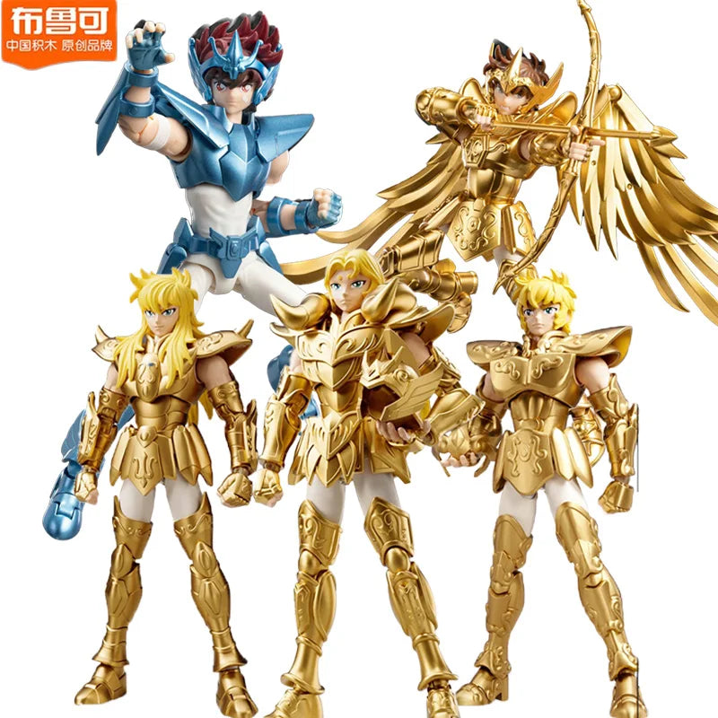 Blk Blokees Saint Seiya Figure Set - Taurus Pegasus Sagittarius - Assembled Collectible Anime Peripheral Model Toys Gift
