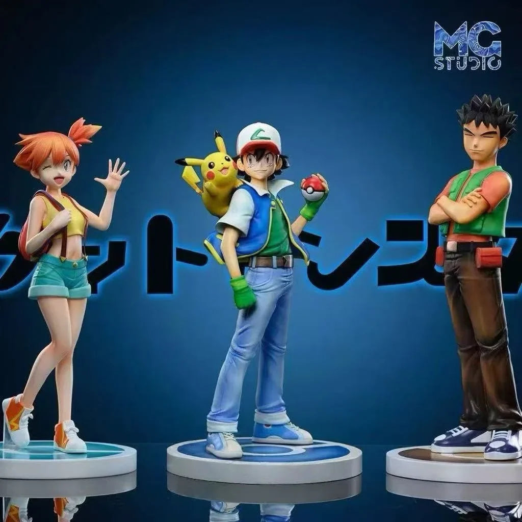 18cm Ash Ketchum Figure Misty Anime Figurine Brock Action Figures Pvc Gk Collection Statue Model Decoration Room Desk Toys Gifts