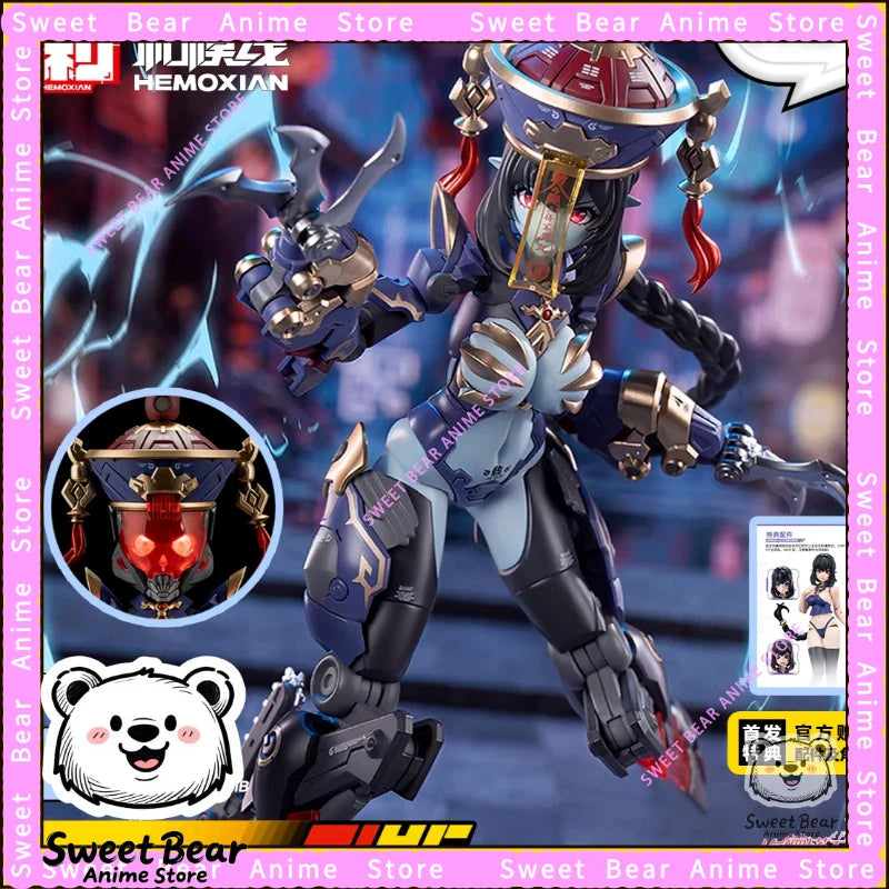 Auf Lager HEMOXIAN REVERBERATION OF MEDTA Jiulian js009 Zombie Mecha Girl Modelbausatz Actionfigur Anime Modell Trendiges Spielzeug