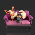 In Stock IDPLAYER Pokemon Flareon 1/20 Flareon Figure Gk Model Toys Hot Furry Girls Figures Finished Model Toys Gifts