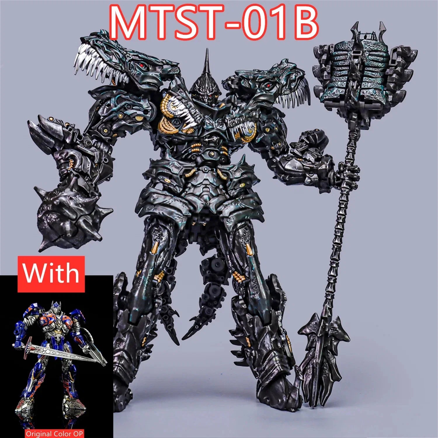【IN STOCK】Transformation G-CREATION Grimlock MTST-01B MTST01B WRATH Dinosaur Statue Level Painting Action Figure