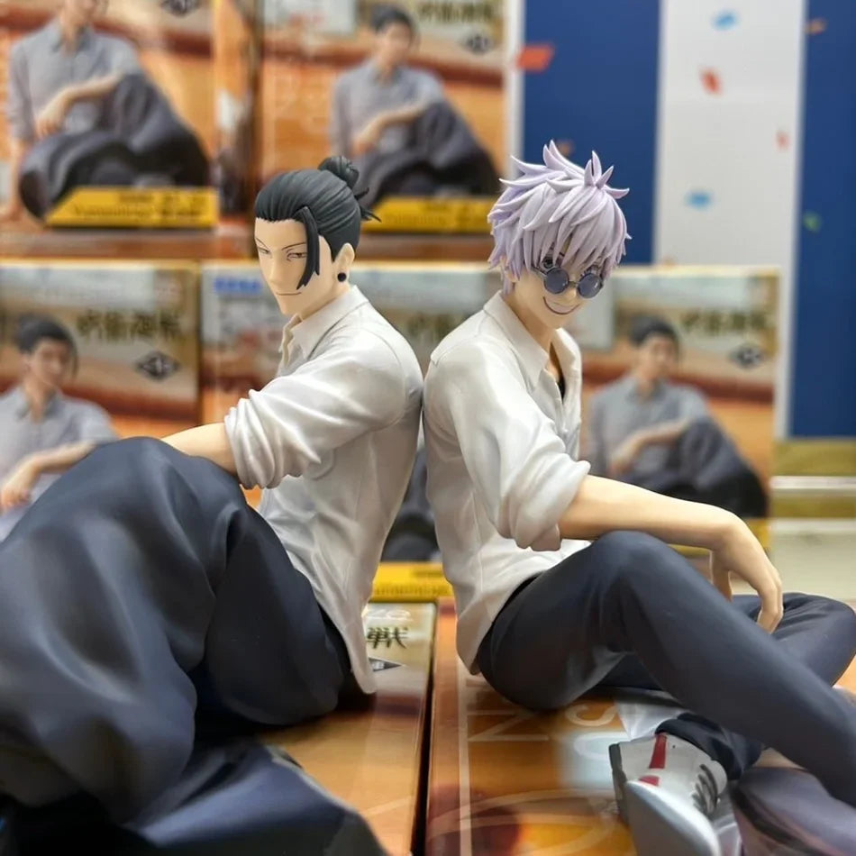 14cm New Gojo Satoru Anime Jujutsu Kaisen Action Figure Geto Suguru Seated Noodle Stopper Model Toys Japanese Dolls Hobbies Gift