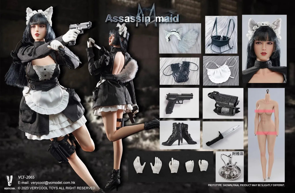 Original VERYCOOL VCF-2065 1/6 Soldatin Assassine Ermordet Dienstmädchen Komplettset 12Inch Actionfigur Modell Sammlerstück