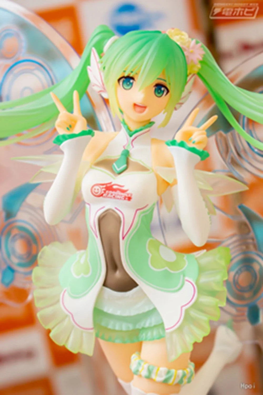 23CM Anime Hatsune Miku Figure 1/1 Racing 2017 Ver Racing Suit Dress Up Butterfly Wings Model Toy Gift Collection Action Figure