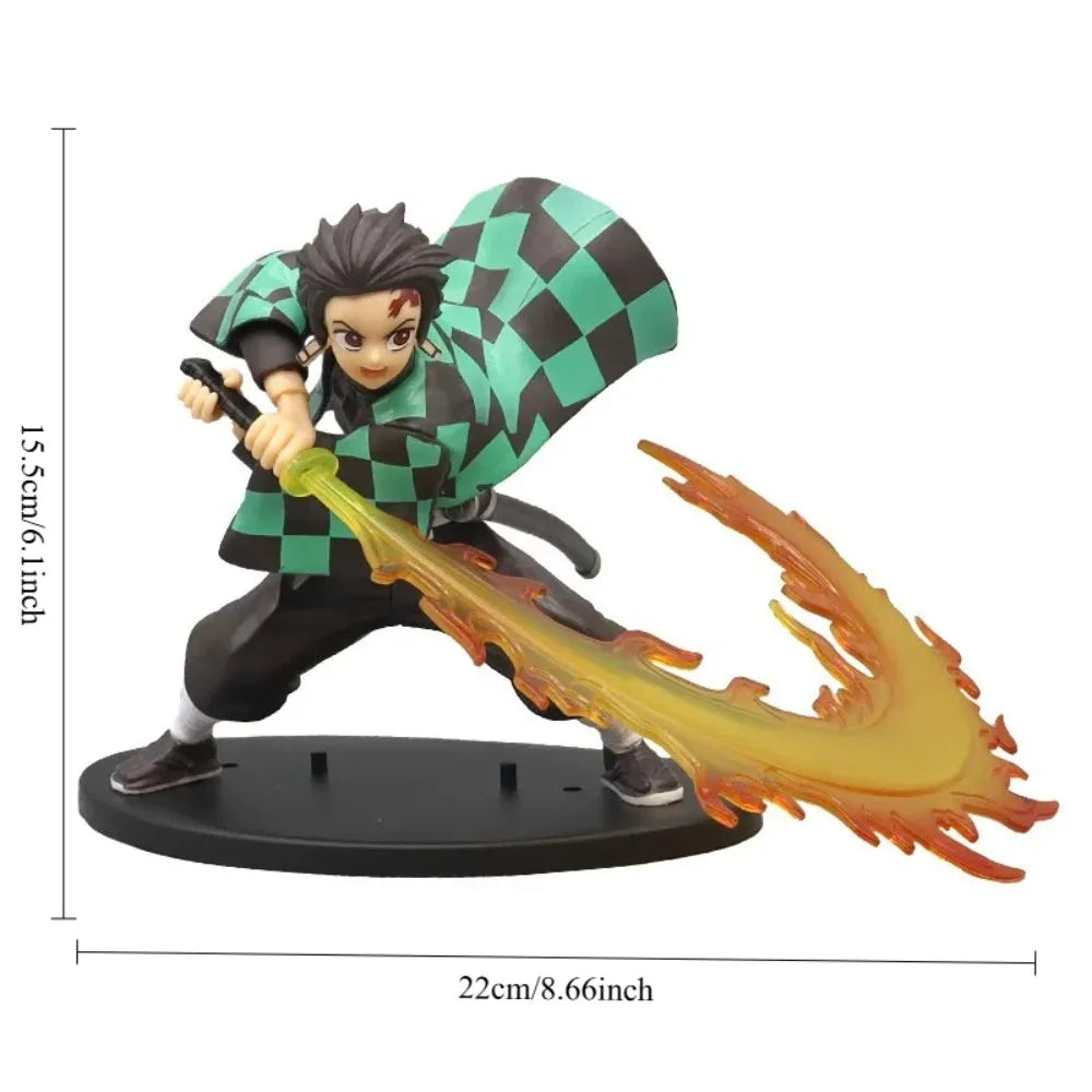 Hot Demon Slayer Anime Figure Tanjirou Agatsuma Zenitsu Kyoujurou Anime Model  Action Figure PVC collection Toy for Kids Gift