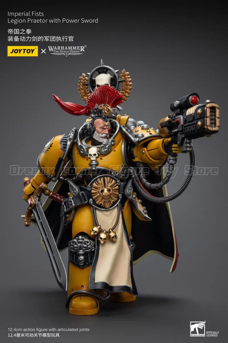 【In stock】JOYTOY Warhammer 40K Imperial Fists Legion Praetor with Power Sword Fafnir Rann 2PCS 1/18 Action Figures Toys