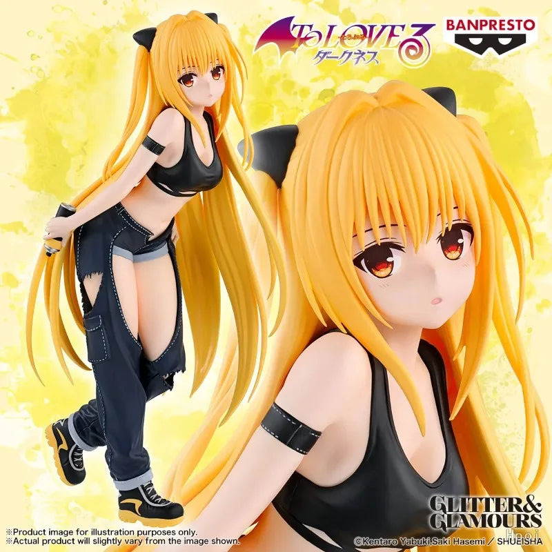 Original Genuine Bandai BANPRESTO Glitter & Glamours To Love-Ru Darkness Konjiki No Yami Street Ver 22cm Figur AS