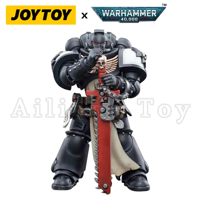JOYTOY 1/18 Action Figure (4PCS/SET) 40K Black Templars Crusader Squad Anime Collection Military Model