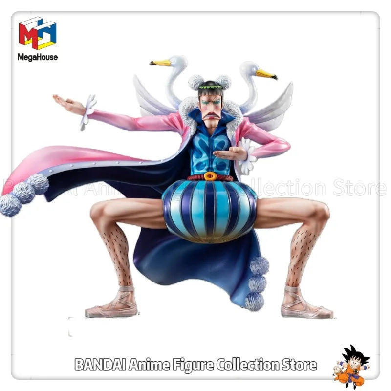 Original MegaHouse Portrait of Pirates ONE PIECE "Playback Memories" Mr.2 Bentham Anime Characters Statue Toys Model