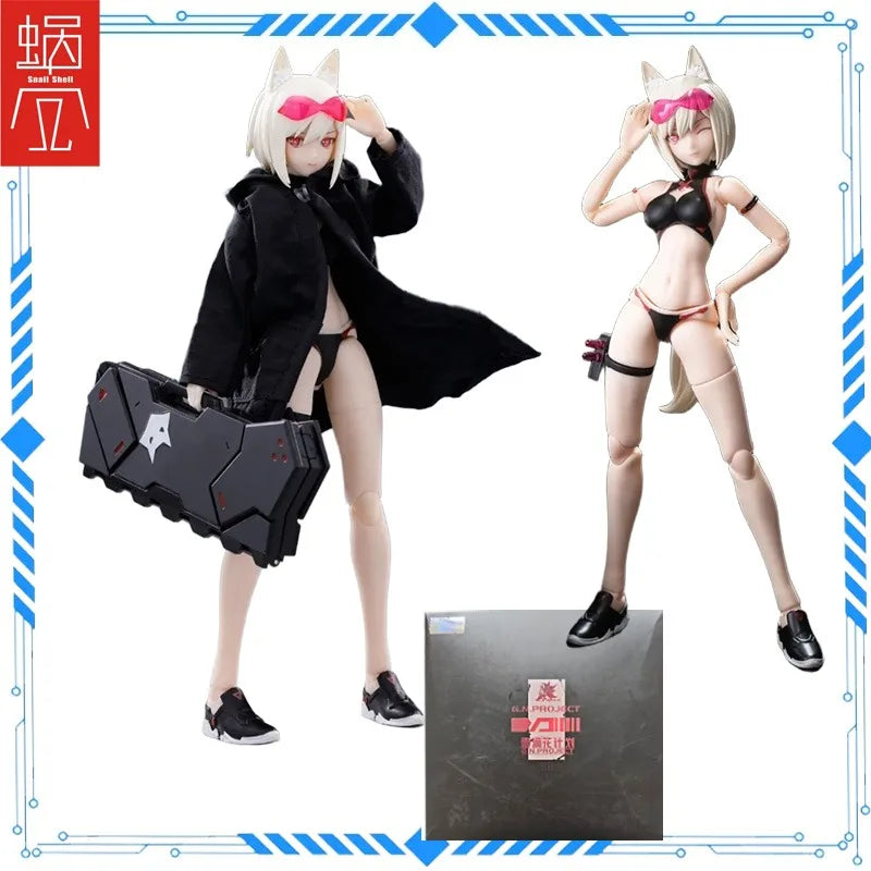 Snail Shell Original Snowdrop Flower Plan Black Swimsuit Form WOLF-001 Swift Wolf Set Anime Handmade Collectable Action Toys
