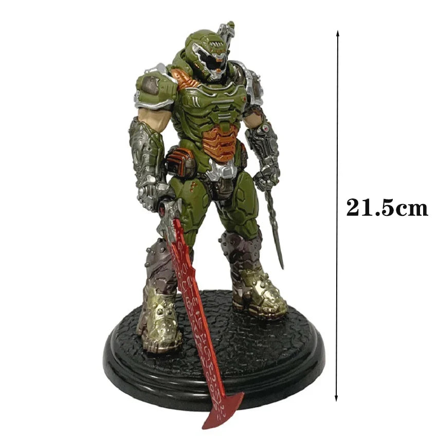 21cm Doom Slayer Eternal Demon Hunter Arkham Standing Posture Collectible Model Desktop Ornament Doll Pvc Toy Gifts