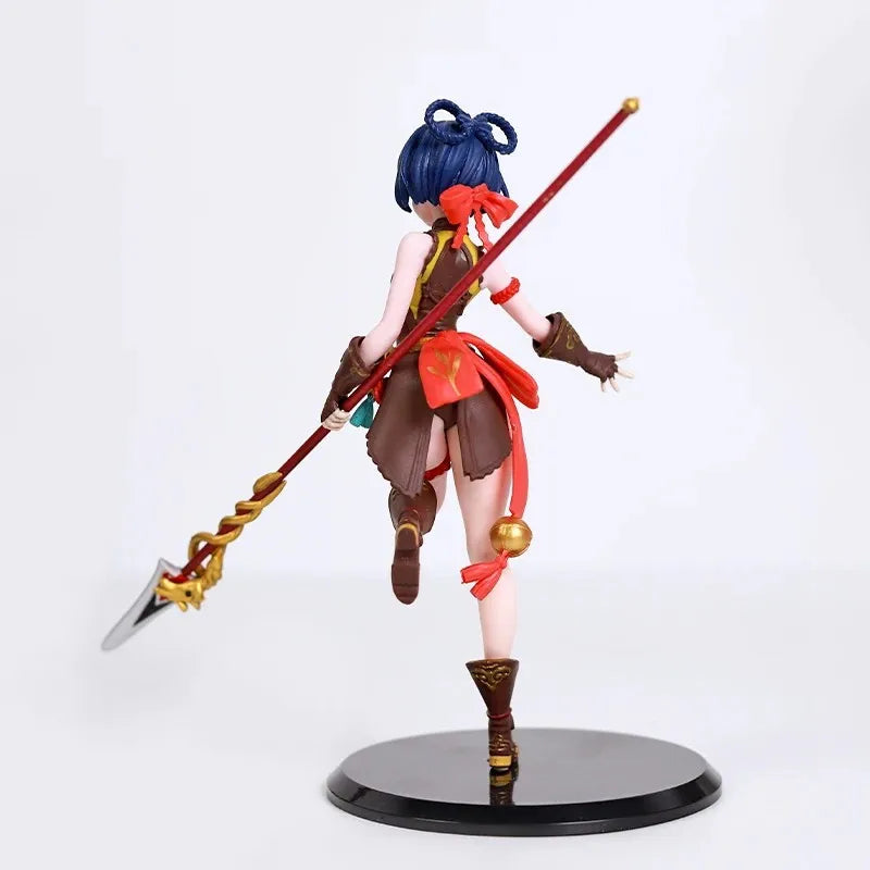 Anime Genshin XiangLing Figure Serve Cute Kawayi Doll PVC 19cm Model Doll Toy Base Toy Doll Figuine Ornament Action Ornaments