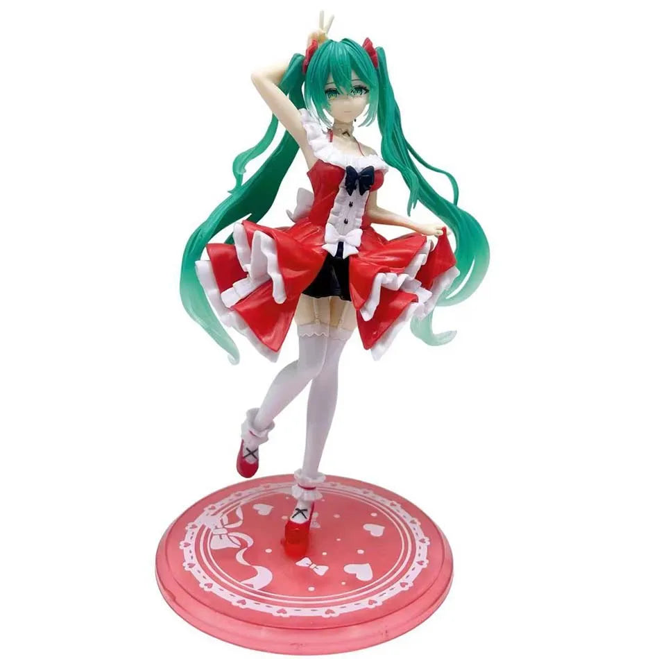 20cm Sexy Girl Hatsune Miku Anime Figure Fashion Subclture Miku Action Figure Christmas Gift PVC Collection Model Doll Toys