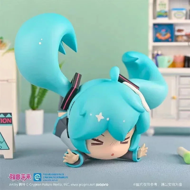 Hatsune Miku Kagamine Rin Kagamine Len Q-version box-packed fall figure In shelf Brand new genuine