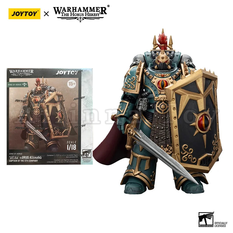 JOYTOY 1/18 Action Figure The Horus Heresy Sons of Horus 'Little’ Horus Aximand,Captain of the 5th Company Anime Toy