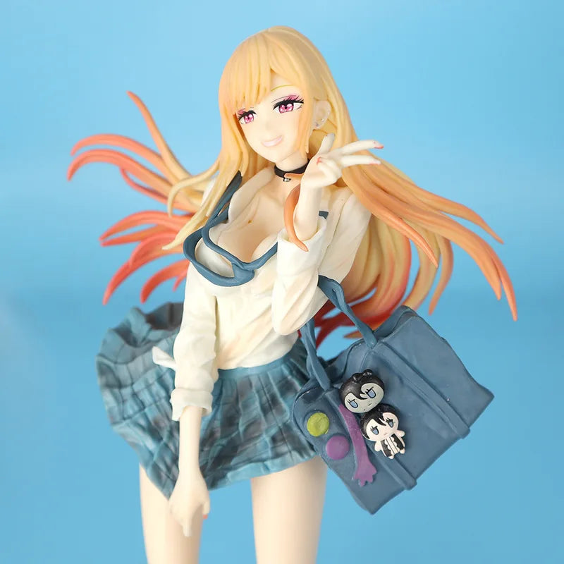 Standing Pose Anime Girl Action Figure Marin Kitagawa Anime Style School Uniform Anime Beautiful Girl Toys Gift Desktop Ornament