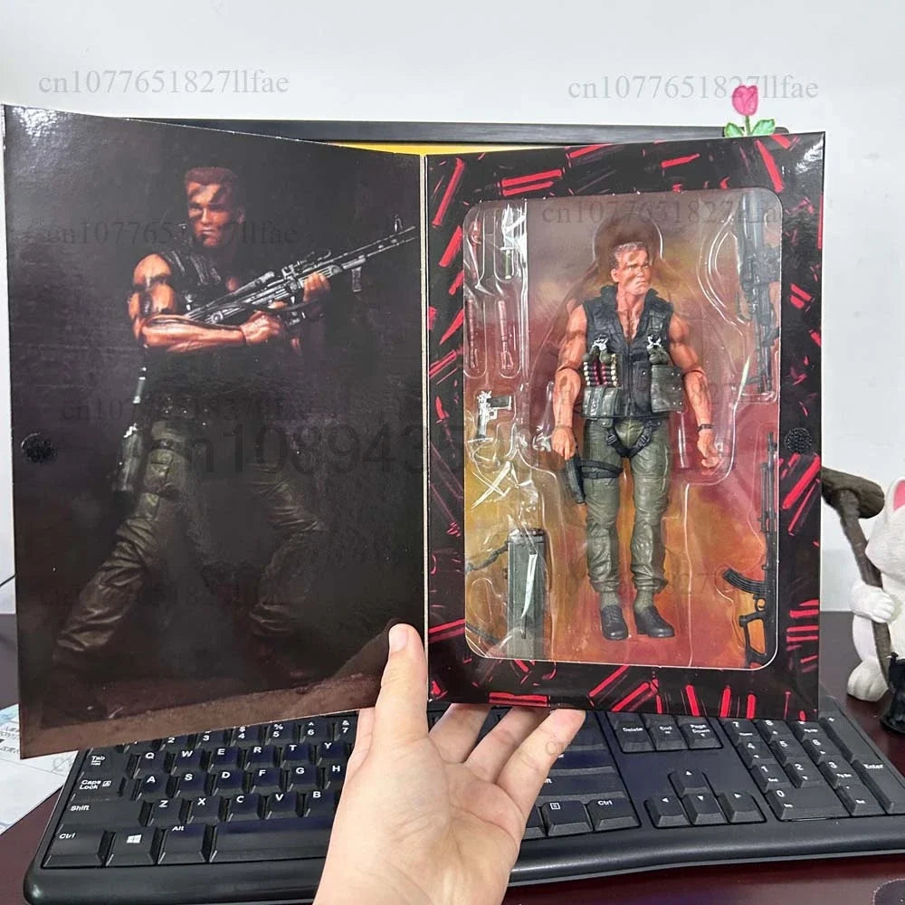 NECA New Terminator T-800 Commando Arnold Schwarzenegger Commando 30th Anniversary John Matrix Action Figure Model Toys Gift