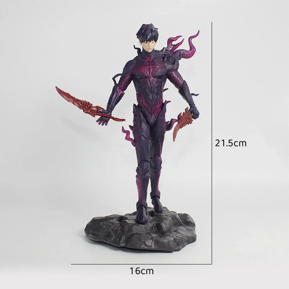 Anime solo Figure Sung Jin Woo figurine Hunter form Sung Jinwoo Action Figure Battle Scene Model Display Anime Merchandise toys