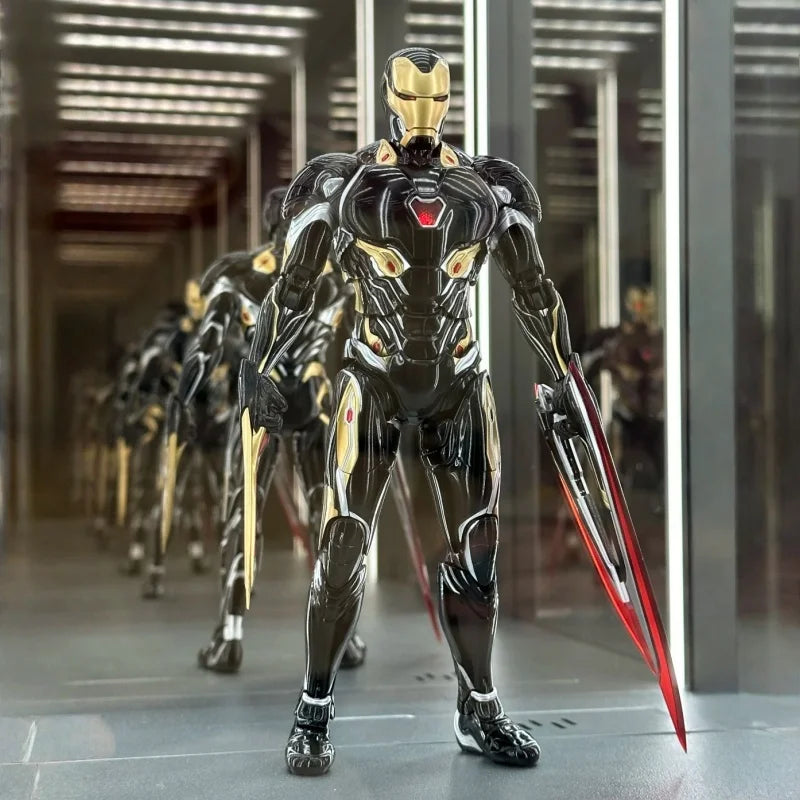 2024 New Stock Three Zero 3a Dlx Iron Man Mark 50 Black Gold Edition Collectible Action Figure Birthday Gift