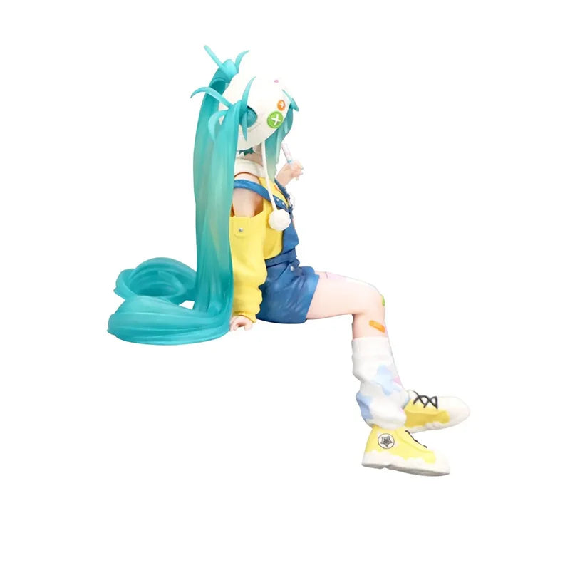 Original FuRyu Anime Figure Hatsune Miku Lollipop Noddle Stopper Toys Action Figurine PVC Model Collection Doll Gift