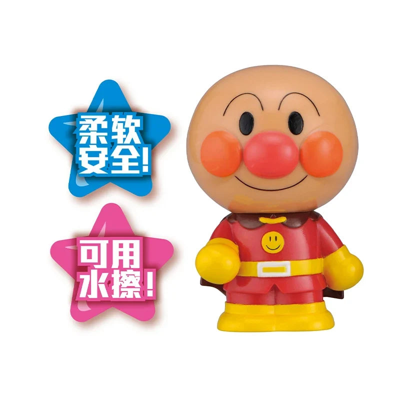 Bandai Eyewear Factory's ANPANMAN Breadman Pinched Sound Soft Rubber Figurine - Breadman Desktop Figurine Model Figure