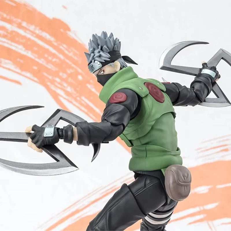Genuine BANDAI BANPRESTO SHF NARUTO KAKASHI HATAKE NARUTOP99 Figure Model Anime Original Desktop Ornament Doll Toy Kid Gift