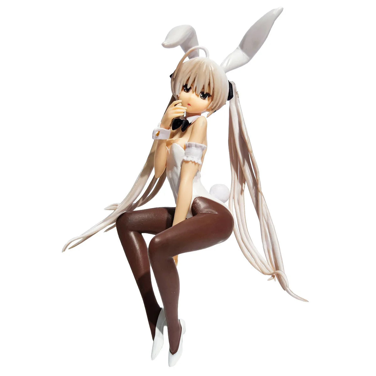Anime Role Kasugano Sora Figure Rabbit Girl Black Silk Sexy Model Toy Gift 17CM Action Figure Doll Pressing Instant Noodles