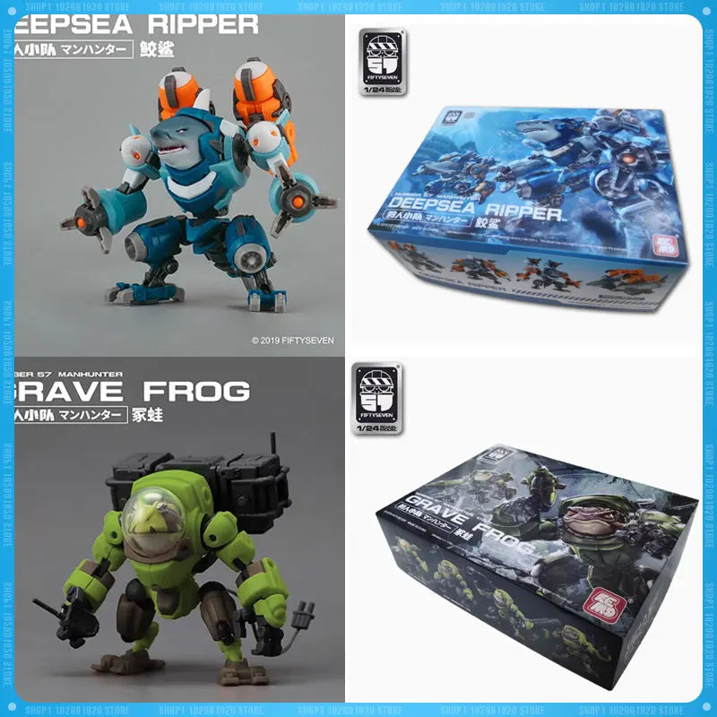 1/24 FIFTYSEVEN Number 57 Manhunter No.57 Puppet Squad Anime Action Figure Deepsea Ripper Shark Assembly Model Armor Custom Gift