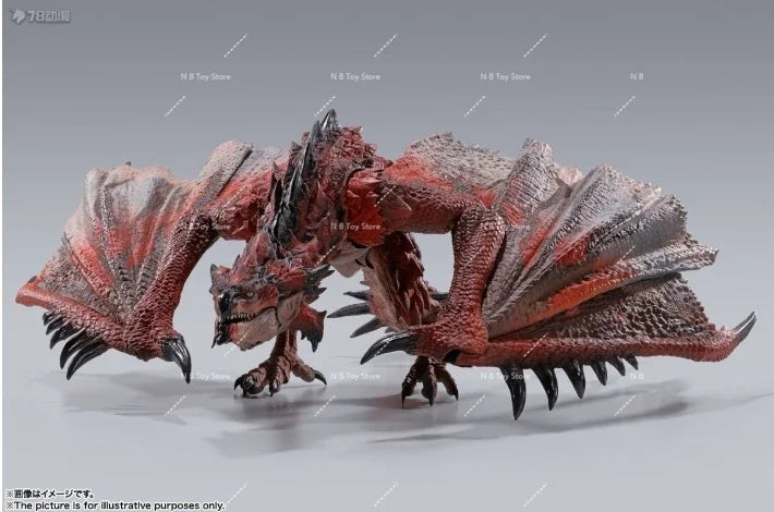 In Stock Bandai Genuino Shm Monster Hunter Mizutsune Nargacuga Ray Wolf Action Figures Anime Model Collection Child Toys