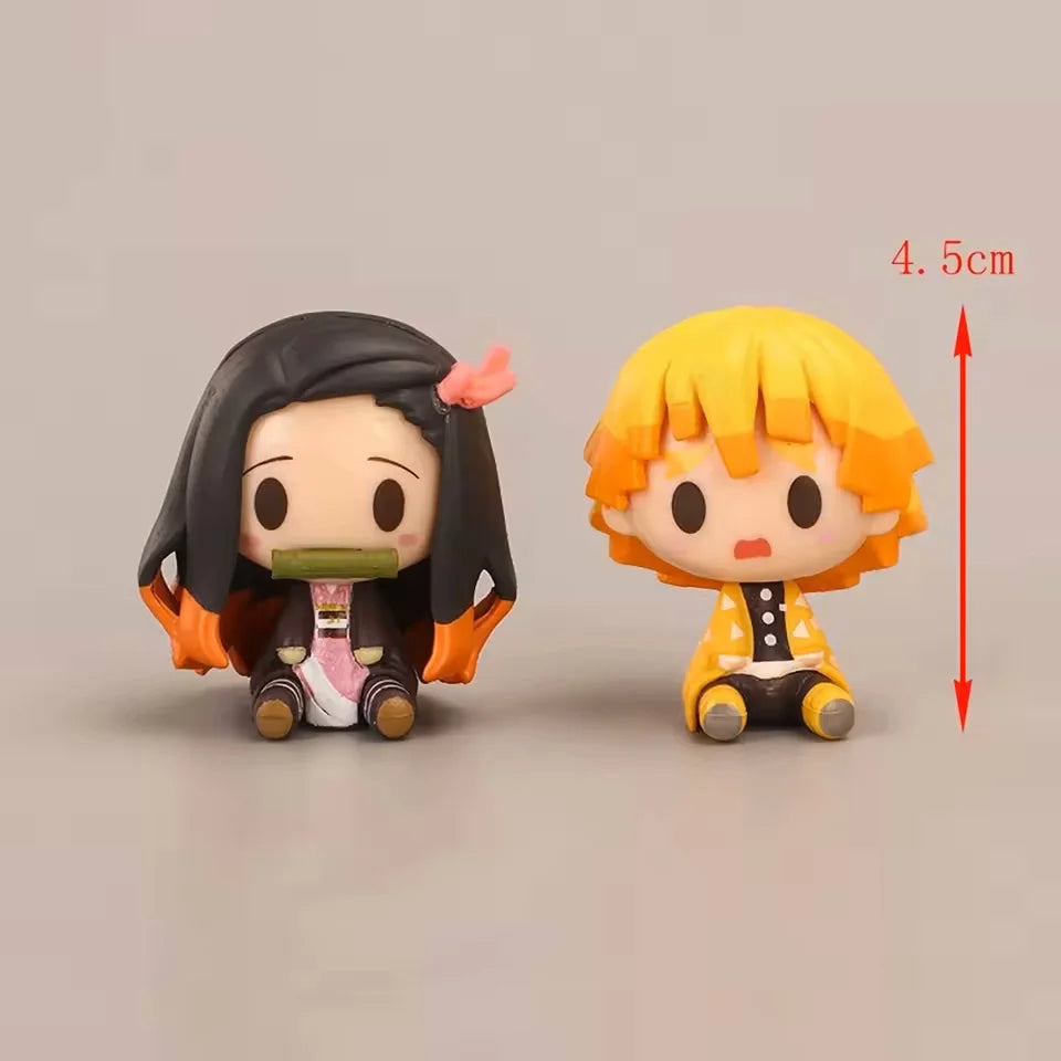Anime Figure Demon Slayer Figures Kimetsu No Yaiba Doll Tanjiro Zenitsu Figurine Inosuke Warrior Action Figure Model Toys