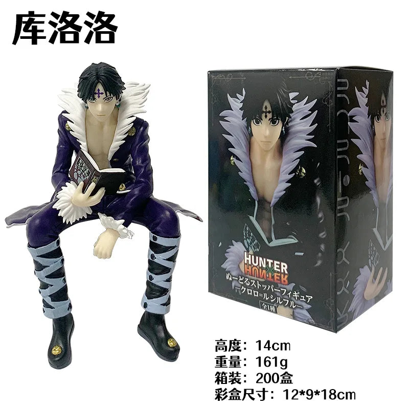 15CM Anime HUNTER×HUNTER Illumi Zoldyck Instant Noodle Press Sitting Model Toy Gift Collection Action Figure PVC Boxed