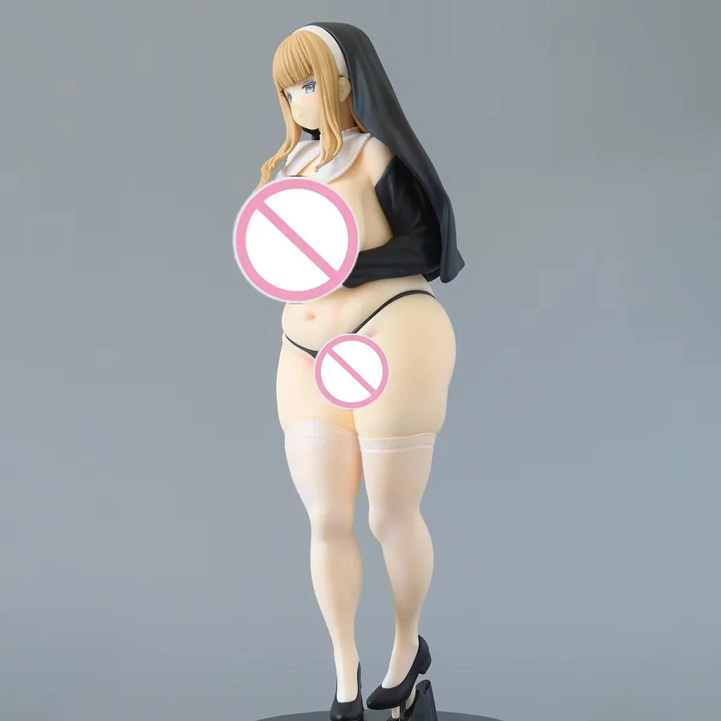 26cm Bnzalacer Hentai Figure Fat Nun Ecchi Sexy Waifu Anime Fat Sister Figures Pretty Girl Collection Toy For 18+ Gift