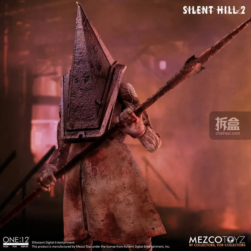 MEZCO TOYZ Original Red Triangle Head Super Big Knife Butcher Horror Game Crazy Toys Action Joint Mobility Figure Model Toys