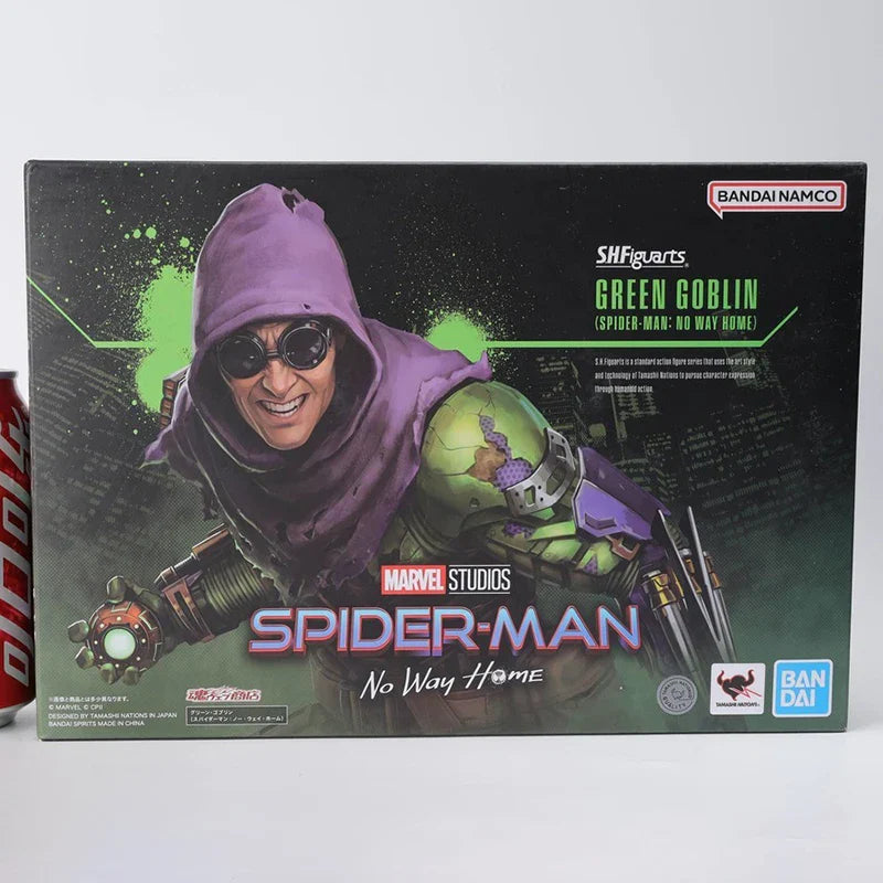 Bandai Shf Green Goblin Actionfigur Marvel Spider-Man Anime-Figur Kunststoffmodell Spielzeug Geschenk für Jungen